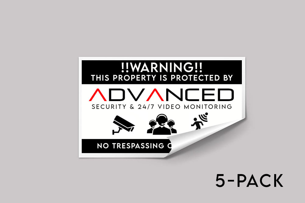 Advanced Security Sticker Security Alarm System Warning Decals | Deter Burglars – SignalVault