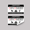 ADVANCED SECURITY ALARM SYSTEM DECALS